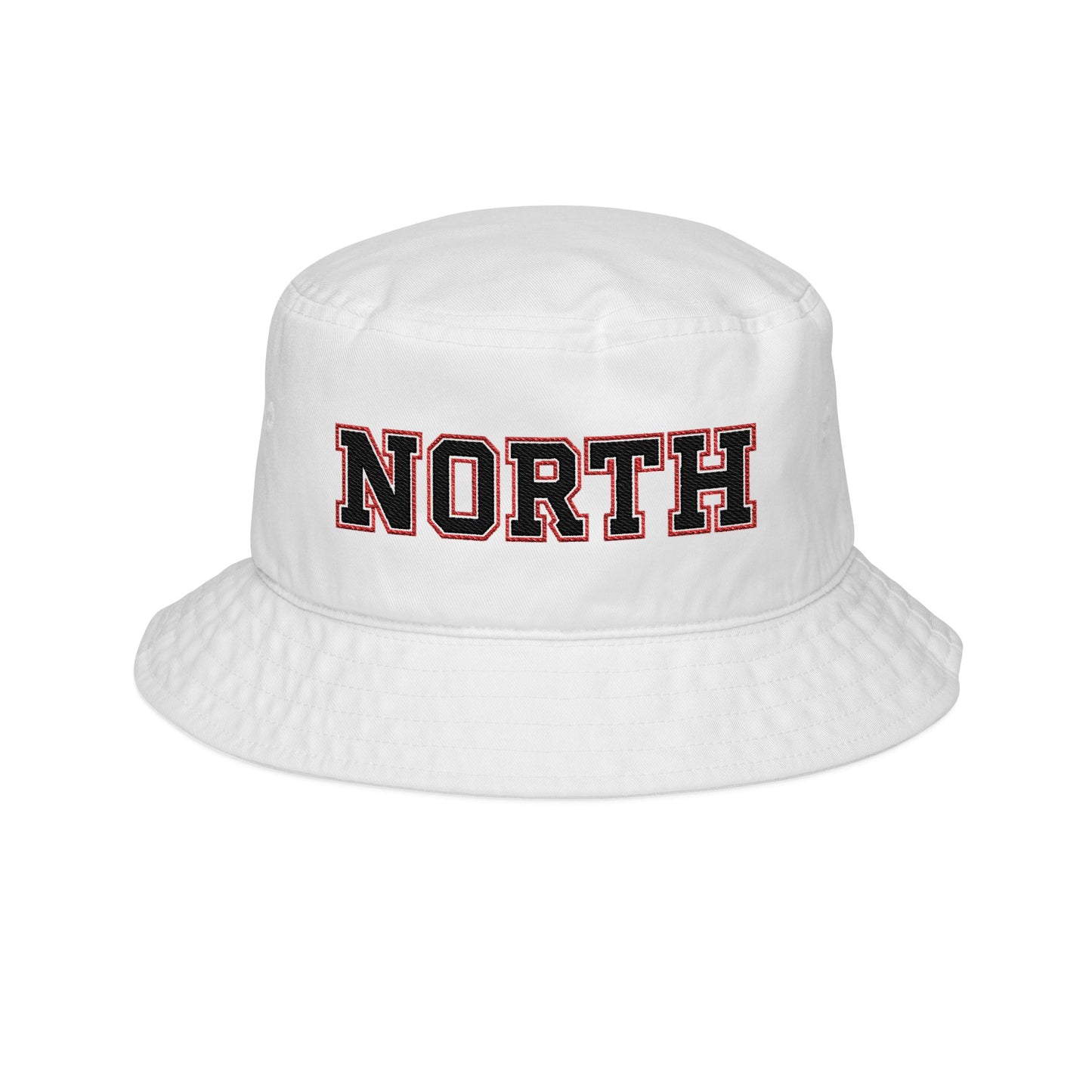 Lakeville North Panthers Bucket Hat featuring embroidered 'NORTH' design in bold letters.
