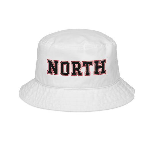 Lakeville North Panthers Bucket Hat featuring embroidered 'NORTH' design in bold letters.