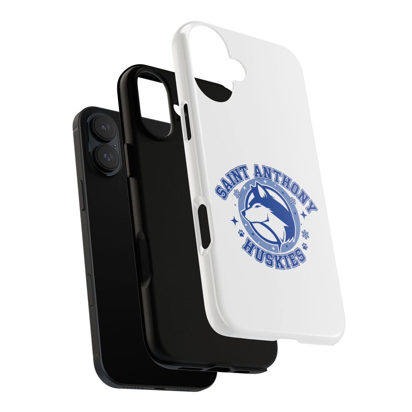 Saint Anthony Huskies Tough Phone Case — Protective White Phone Cover with Husky Logo
