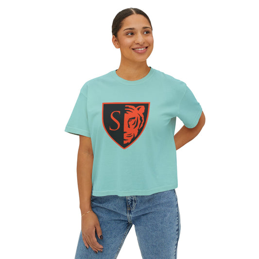 Trendy Women's Boxy Tee with Minneapolis South Tigers Design