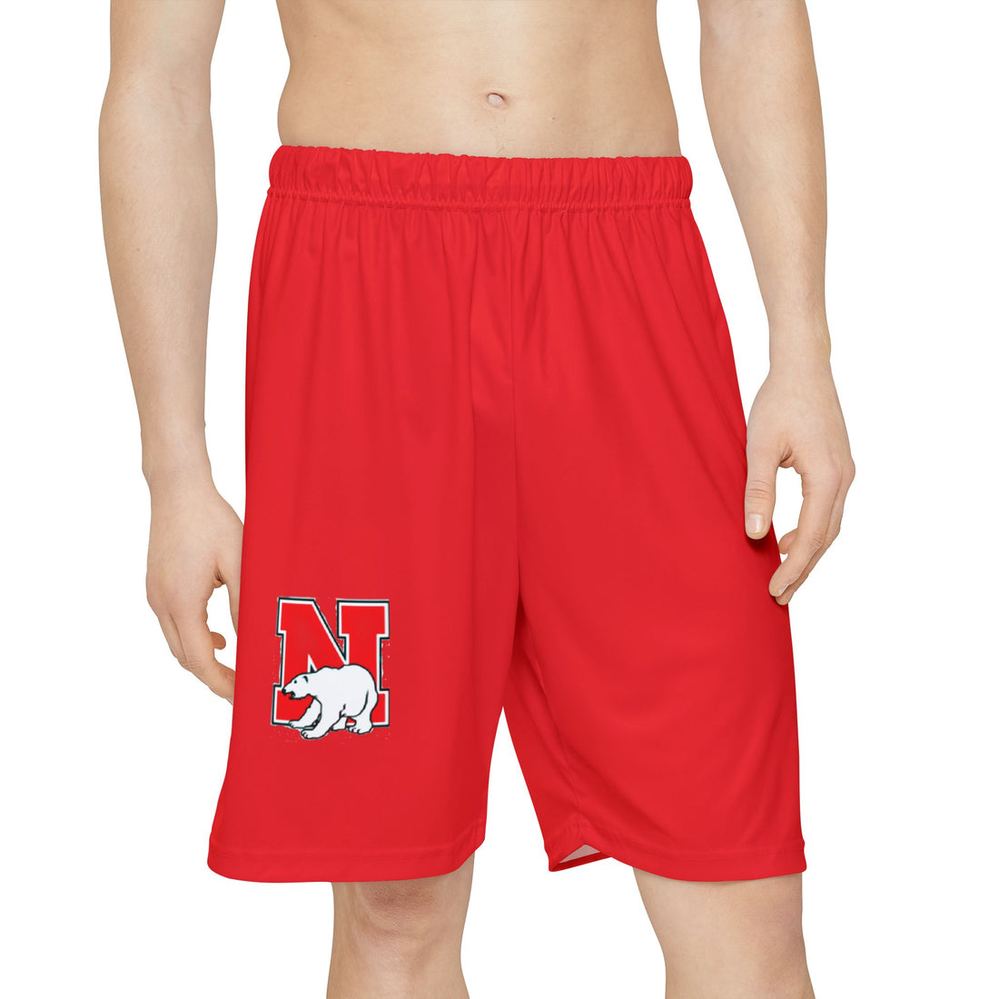 North Saint Paul Polars Red Men's Sports Shorts Athletic Shorts for Workouts, Casual Wear