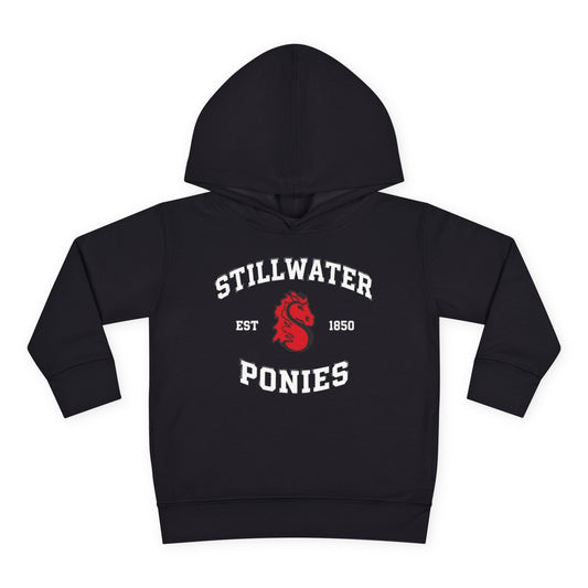 Stillwater Ponies Toddler Pullover Fleece Hoodie - Black or Red