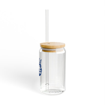 Hopkins Royals 16oz Sipper Glass with Bamboo Lid - Perfect for Celebrations and Everyday Use