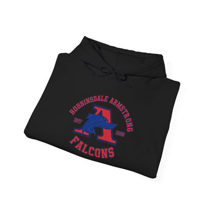 Falcons Athletic Crew Hoodie — Roundhill Armstrong Varsity Logo