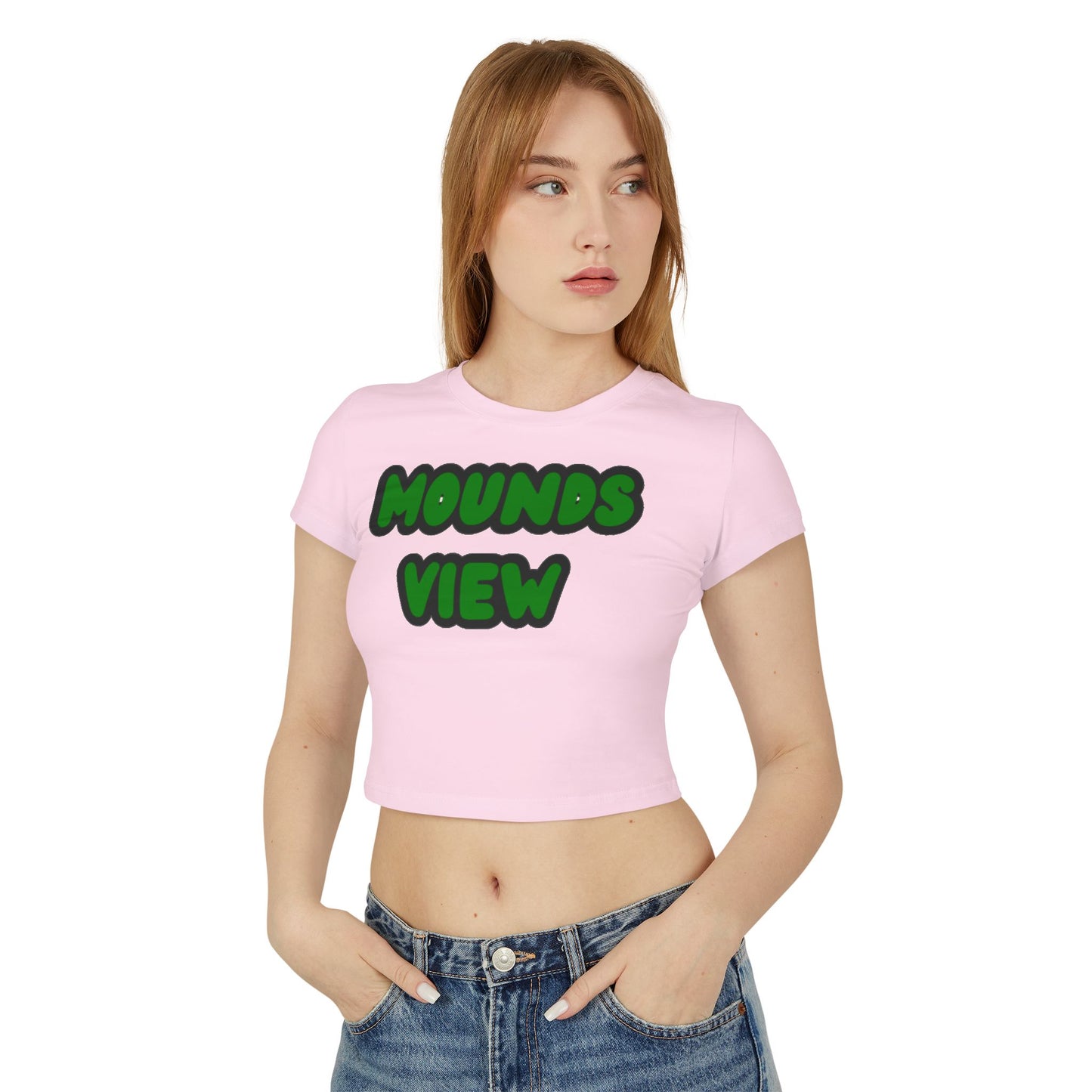 Mounds View Mustangs Women’s Baby Tee - Retro Graphic Top for Casual Vibes