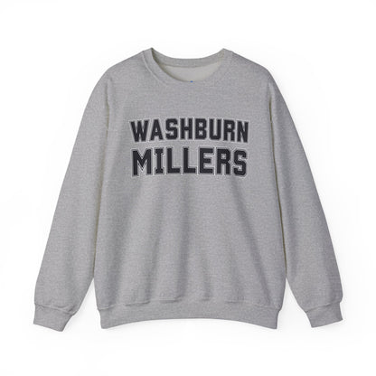 Washburn Millers Crewneck Sweatshirt — Vintage Collegiate School Spirit