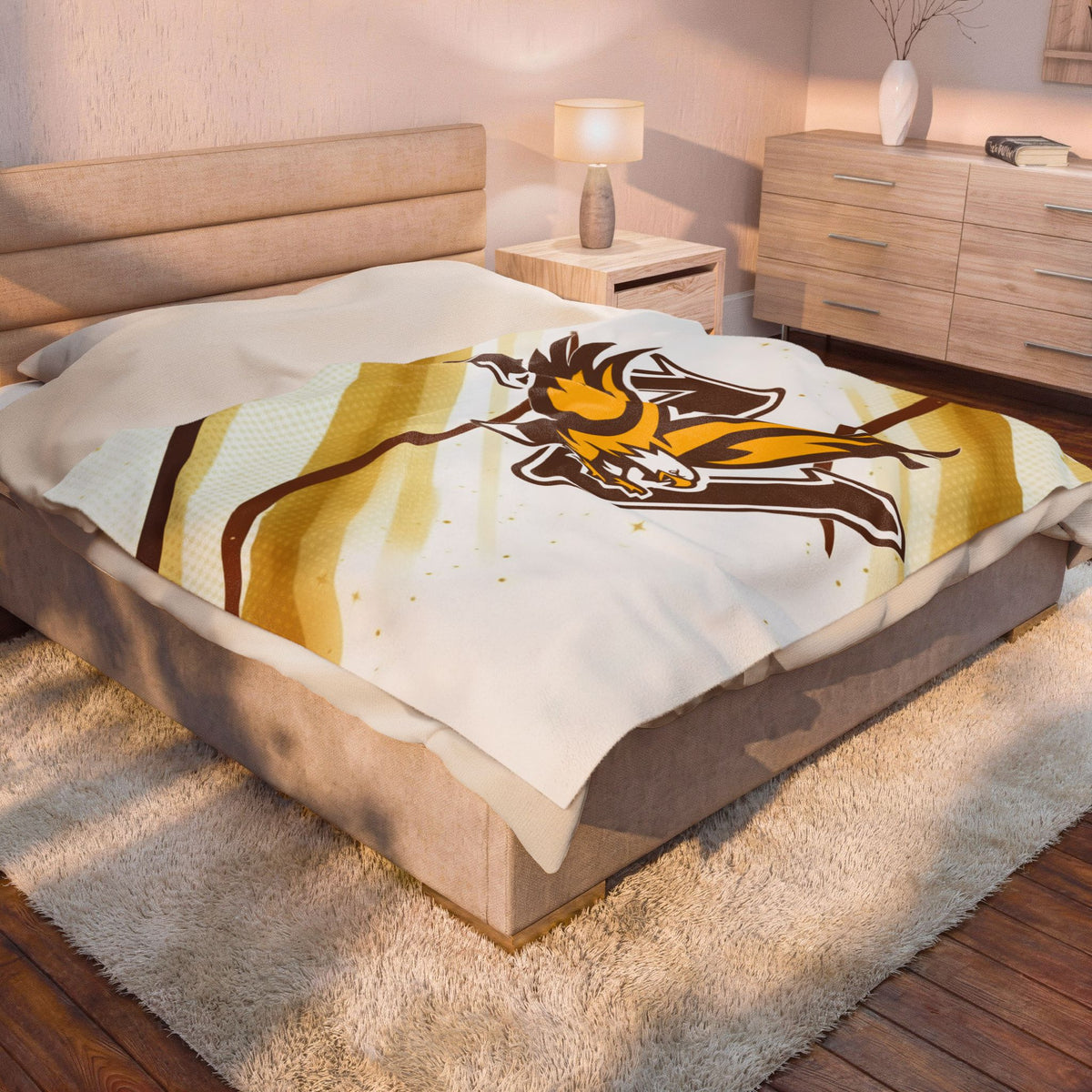 Apple Valley Eagles Cozy Velveteen Plush Blanket