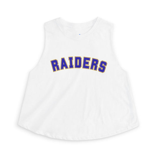 Hastings Raiders Crop Top — Women’s Athletic Tank with 'RAIDERS' Arch Logo
