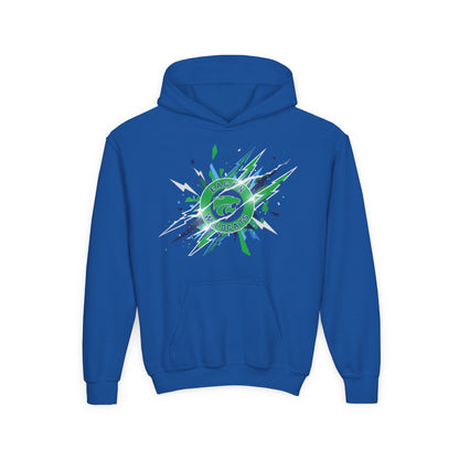 Eagan Wildcats Youth Hoodie —  Green Splash Graphic