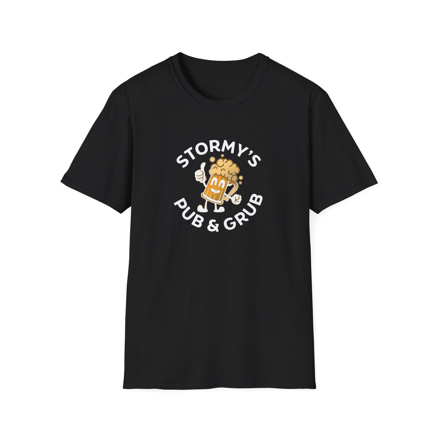 Stormy’s Pub & Grub T-Shirt — Retro Beer Mascot Bar Shirt