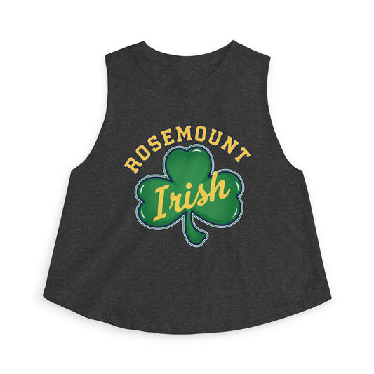 Rosemount Irish Crop Top — Retro Script Athletic Women's Tank