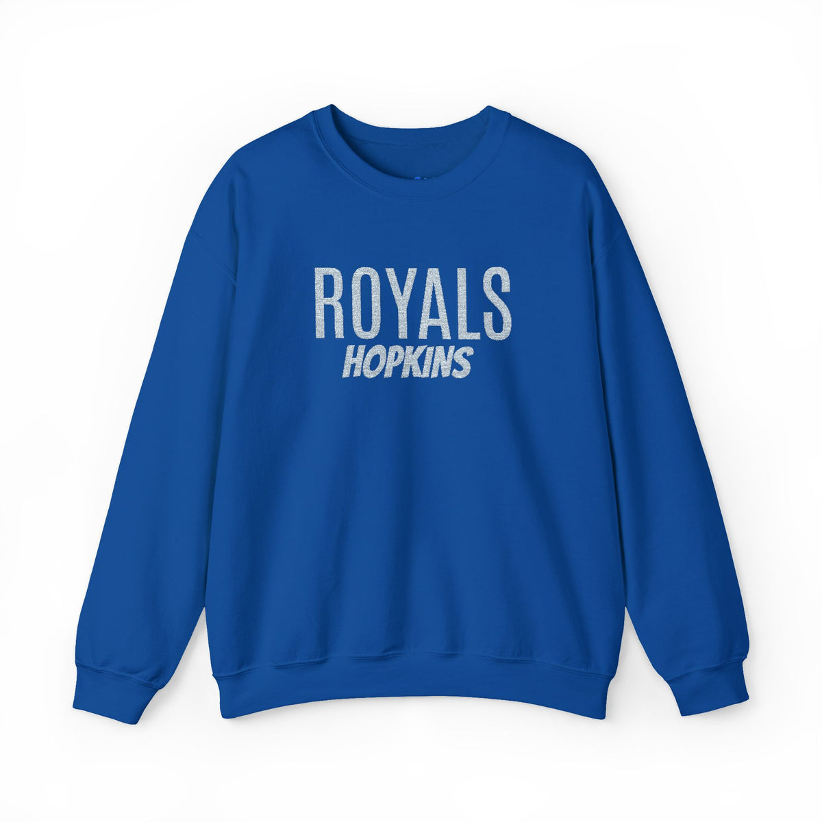 Hopkins Royals  Blue Embroidered Crewneck Sweatshirt