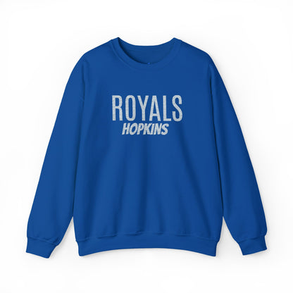 Hopkins Royals  Blue Embroidered Crewneck Sweatshirt