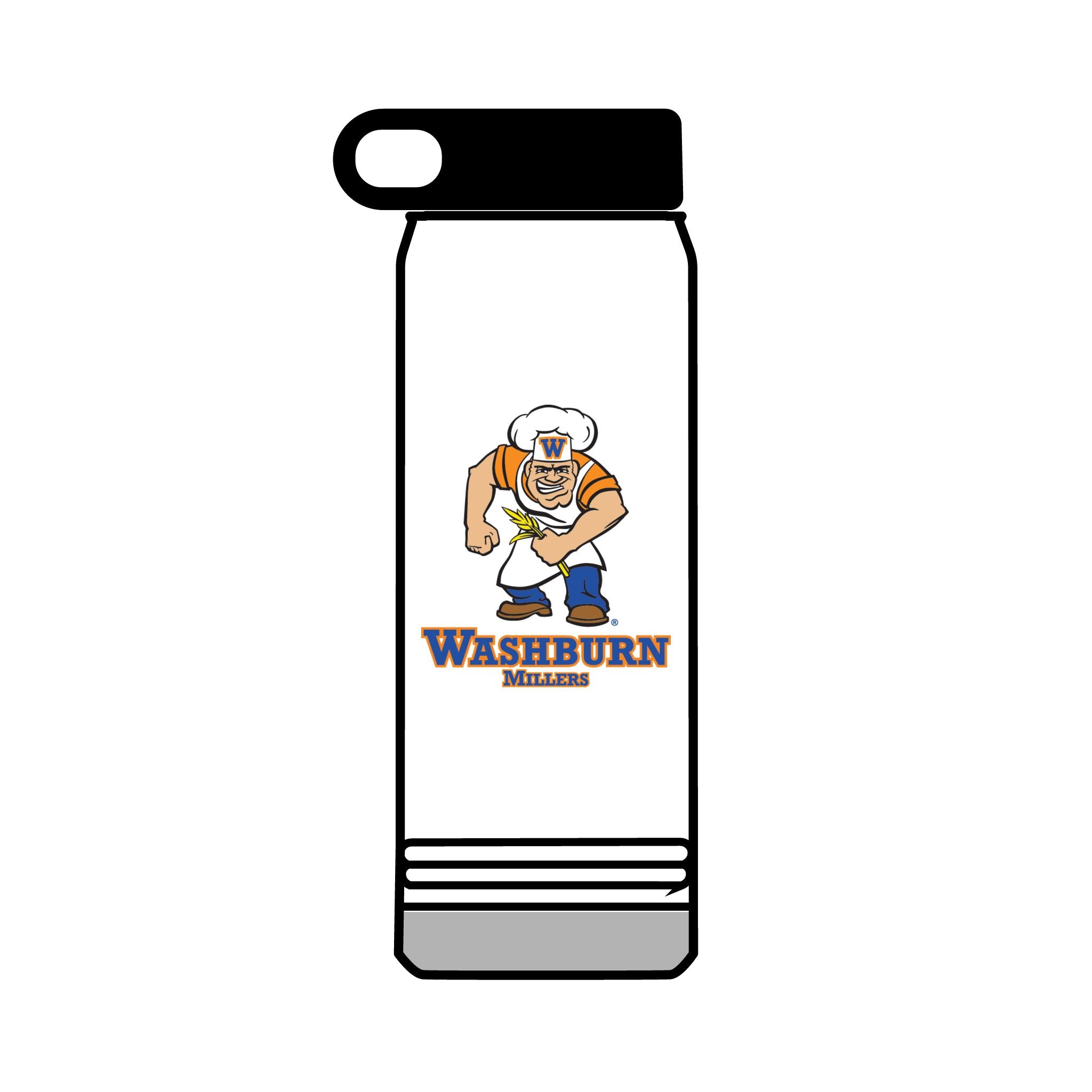 Minneapolis Washburn Millers 32oz Water Bottle - Sporty Hydration for Fans