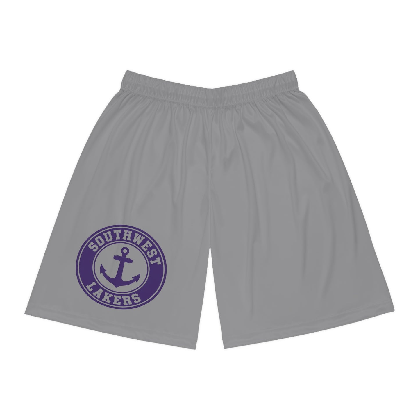 Minneapolis Southwest Lakers Grey Basketball Shorts - Stylish Athletic Wear for Basketball Lovers