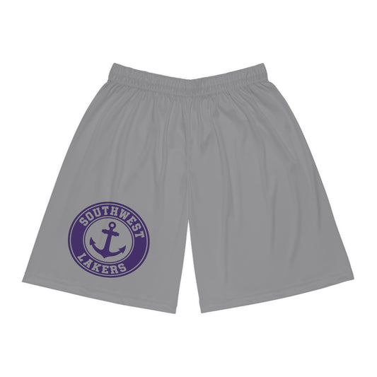 Minneapolis Southwest Lakers Grey Basketball Shorts - Stylish Athletic Wear for Basketball Lovers