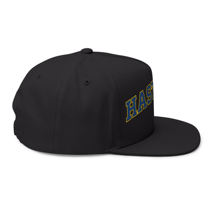 Hastings Raiders Embroidered Blue Text Flat Bill Cap — School Spirit Snapback