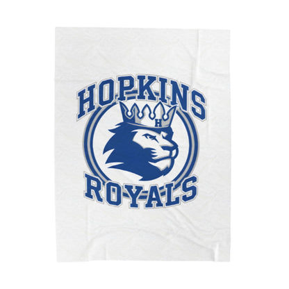 Hopkins Royals Velveteen Plush Blanket - Soft Cozy Throw for Game Day and Home Decor