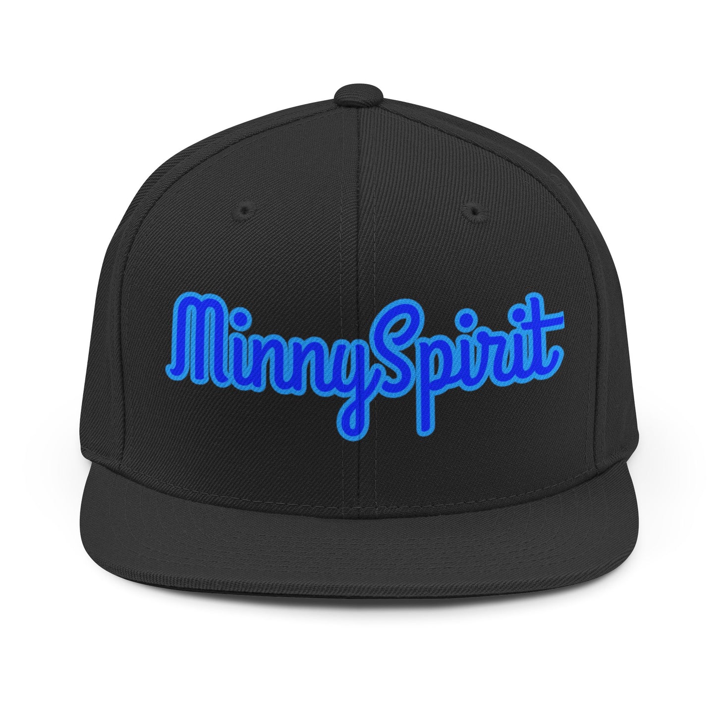 MinnySpirit Snapback Hat — Retro Script Embroidered Baseball Cap