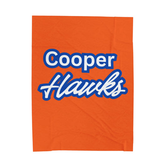 Robbinsdale Cooper Hawks Cozy Velveteen Plush Blanket – Perfect for Sports Fans & Gifts