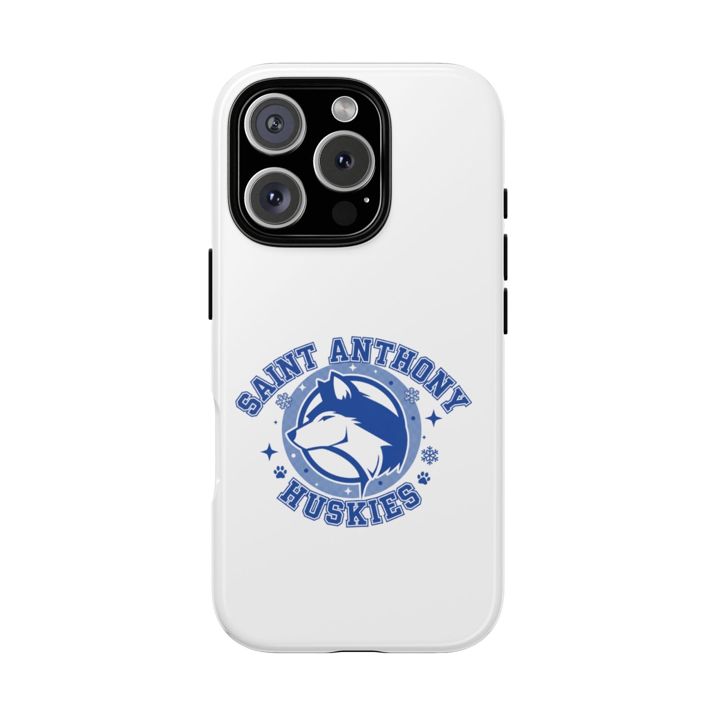 Saint Anthony Huskies Tough Phone Case — Protective White Phone Cover with Husky Logo