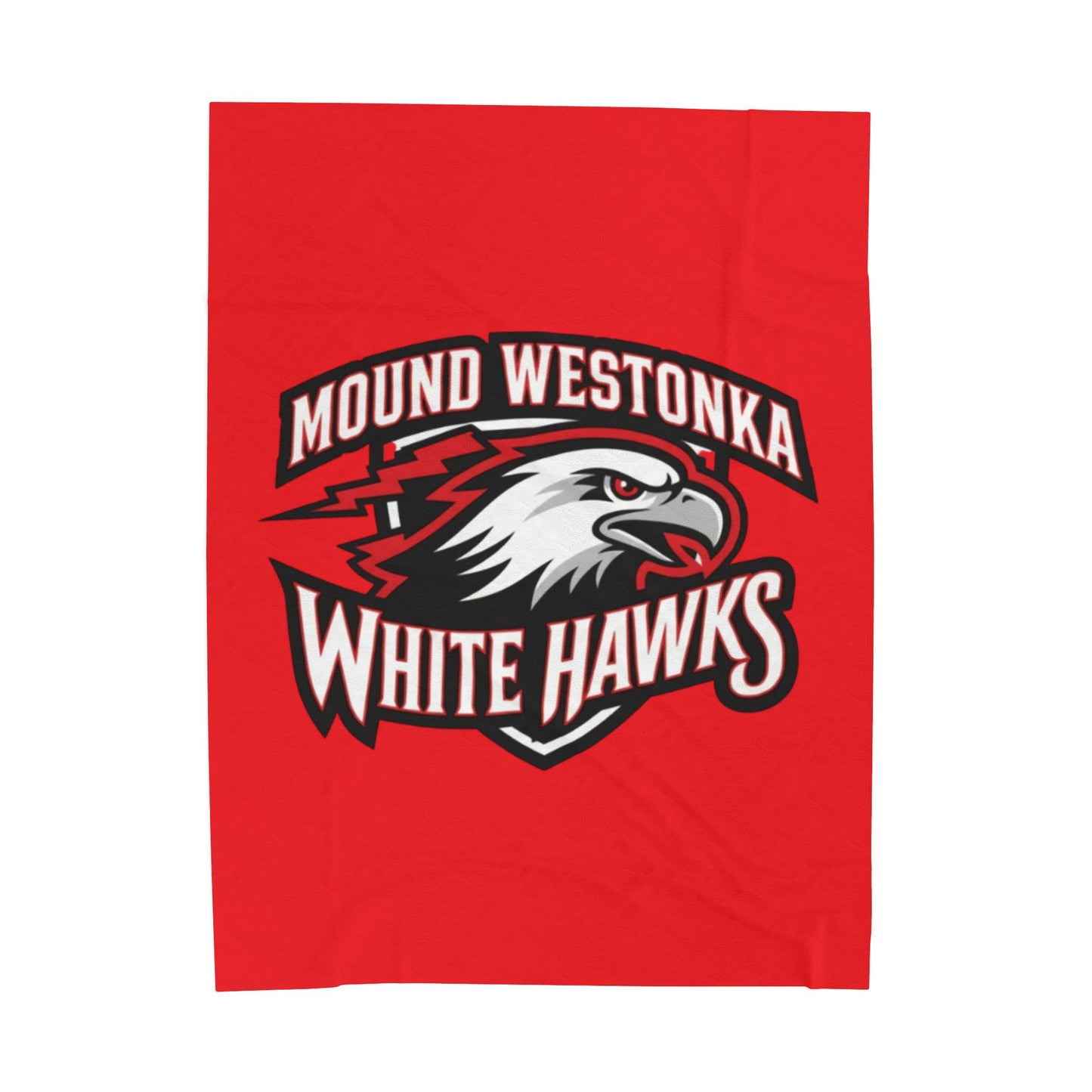 Mound Westonka White Hawks Cozy Velveteen Plush Blanket - Perfect for Relaxation and Home Decor