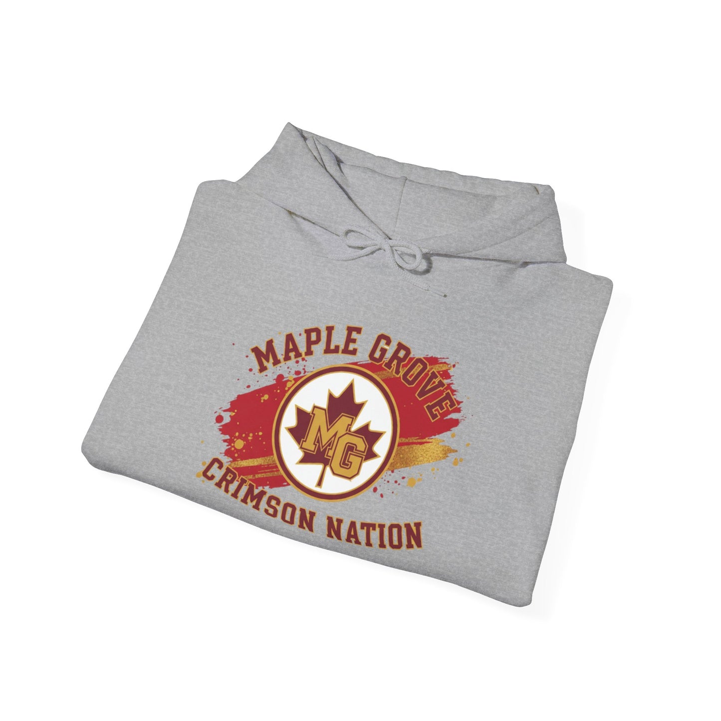 Maple Grove Crimson Unisex Heavy Blend™ Hooded Sweatshirt - Cozy and Stylish for School Spirit