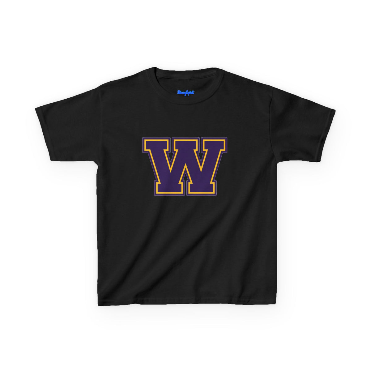 Saint Paul Washington Tech Kids W Letterman Tee — Purple & Gold Retro School Spirit Shirt