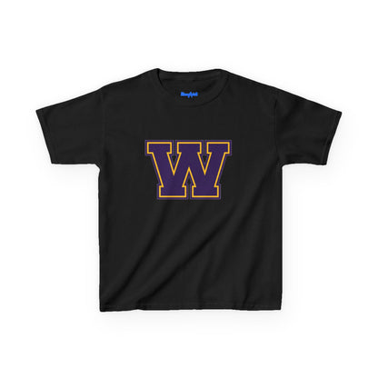 Saint Paul Washington Tech Kids W Letterman Tee — Purple & Gold Retro School Spirit Shirt
