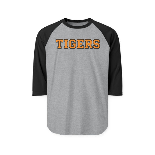 Farmington Tigers Raglan Baseball Shirt — Vintage College Sports Tee