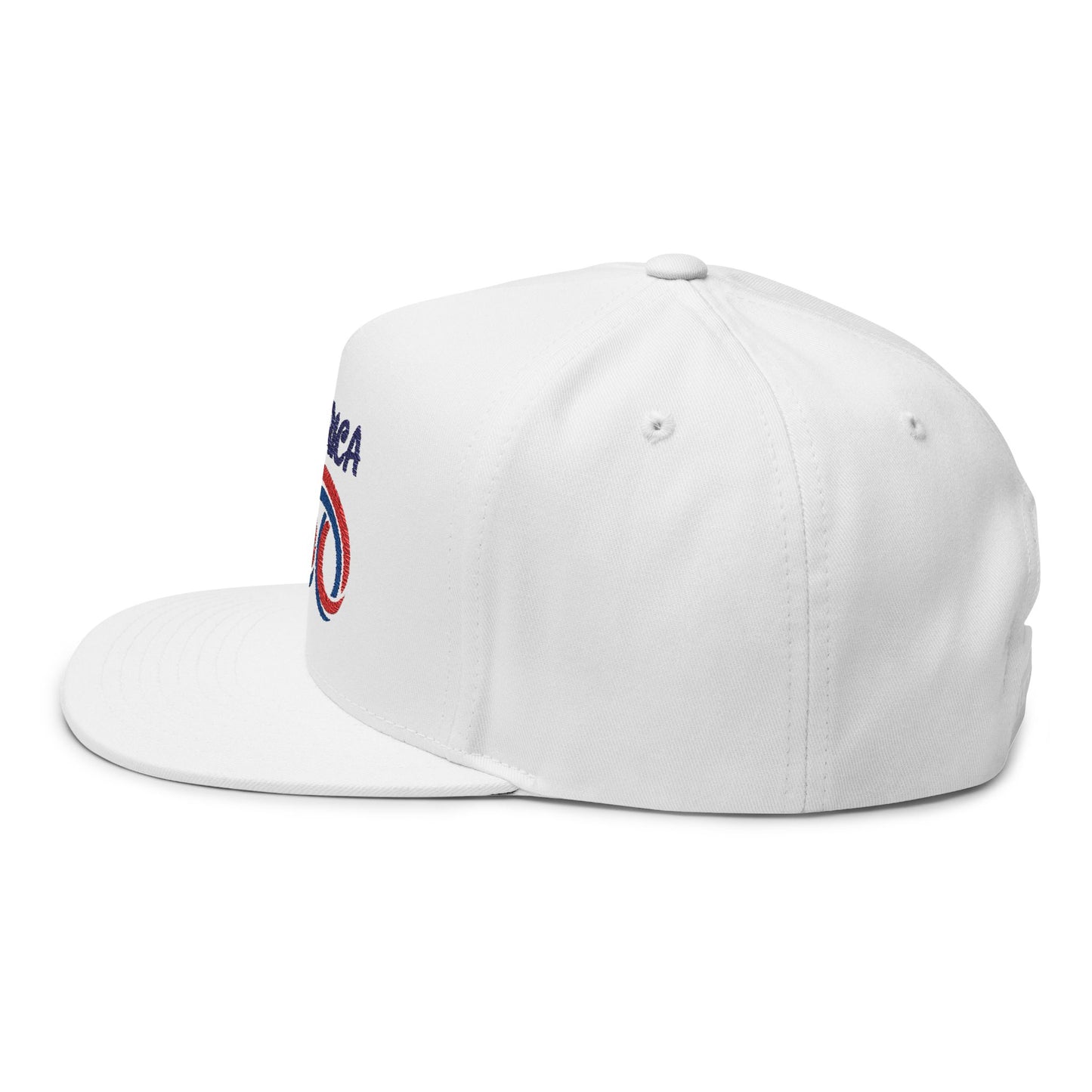 America 250 Embroidered Flat Bill Cap – Patriotic USA Anniversary Snapback