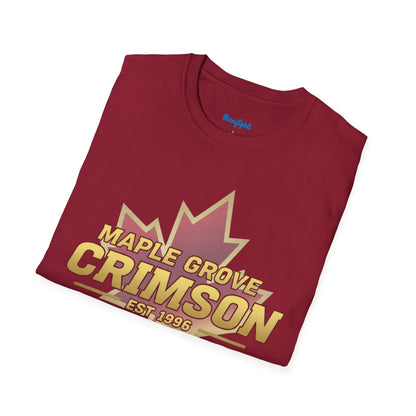 Maple Grove Crimson Est. 1996 Maple Leaf T-Shirt