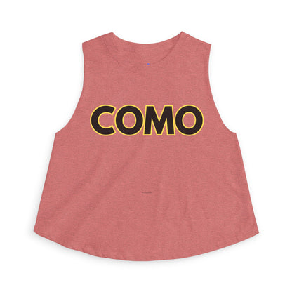 COMO Women's Crop Tank Top — Bold Retro Lettering Summer Crop