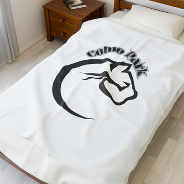 Como Park Velveteen Plush Blanket - Cozy Soft Throw for Home & Travel