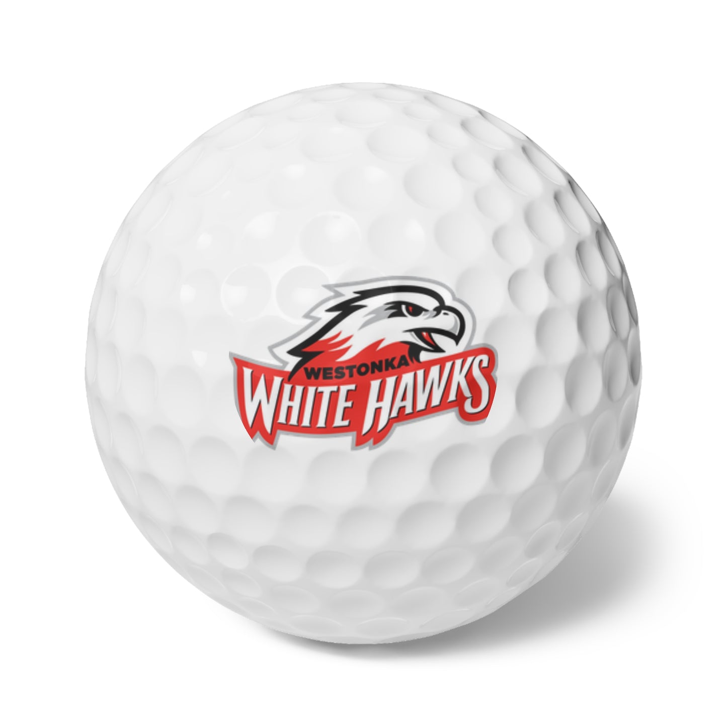 Mound Westonka White Hawks Golf Balls Set - 6 Pack with Unique Design for Golf Enthusiasts