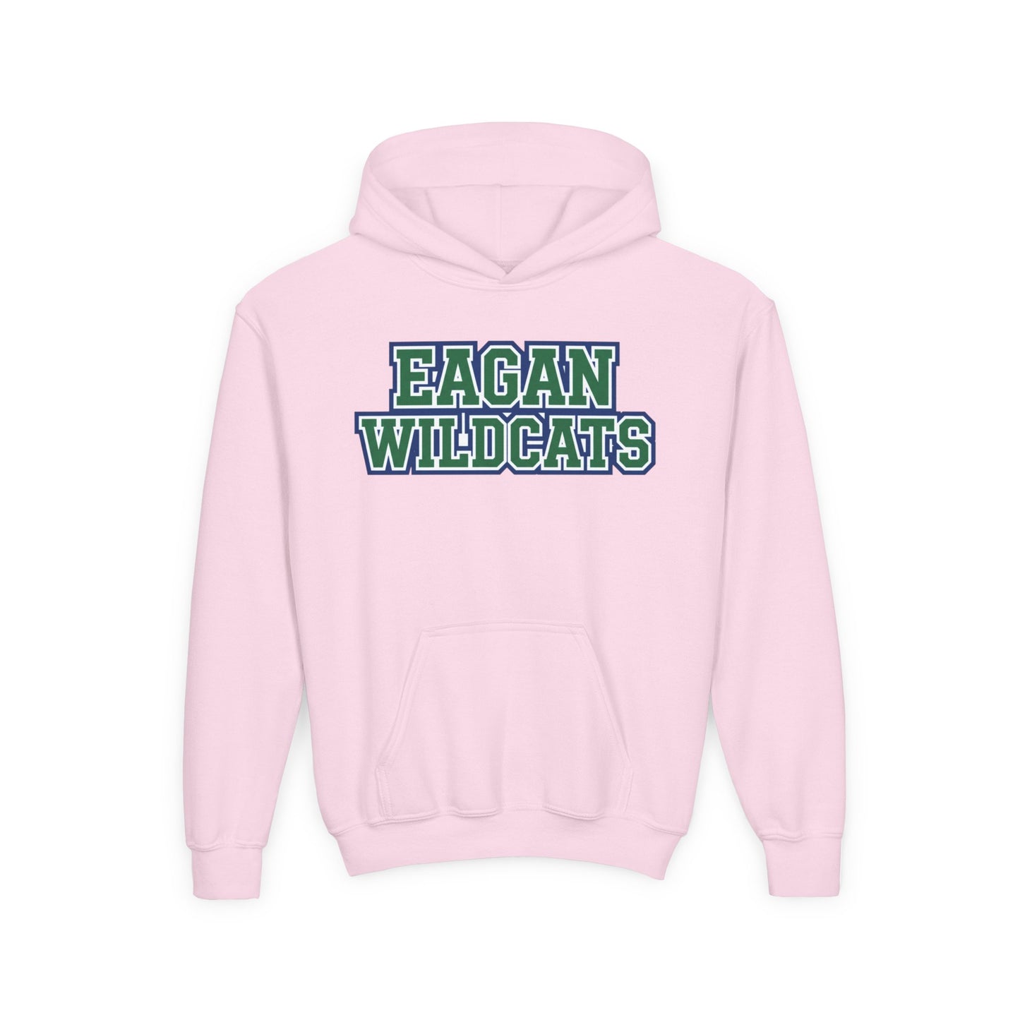 Eagan Wildcats Youth Heavy Bold Text Blend Hoodie - Cozy & Stylish Sweatshirt for Kids