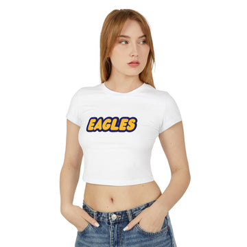 Bloomington Kennedy Eagles Women’s Baby Tee - Retro Graphic Top for Casual Vibes
