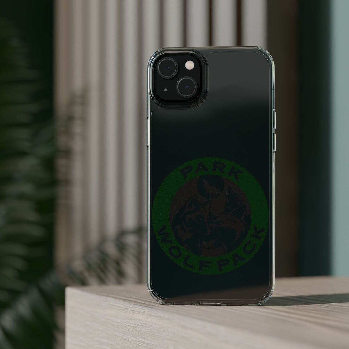 Custom Clear Phone Case - Park Wolfpack Design