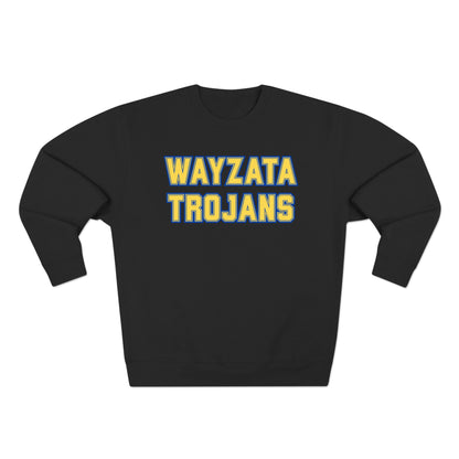 Unisex Crewneck Sweatshirt with Wayzata Trojans Design - Perfect for Sports Fans & Casual Wear