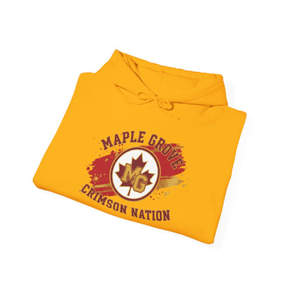 Maple Grove Crimson Unisex Heavy Blend™ Hooded Sweatshirt - Cozy and Stylish for School Spirit