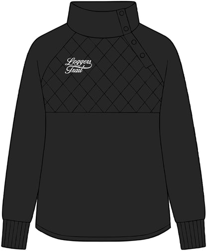 Happy Trails Women's Quilted Snap Neck Pullover