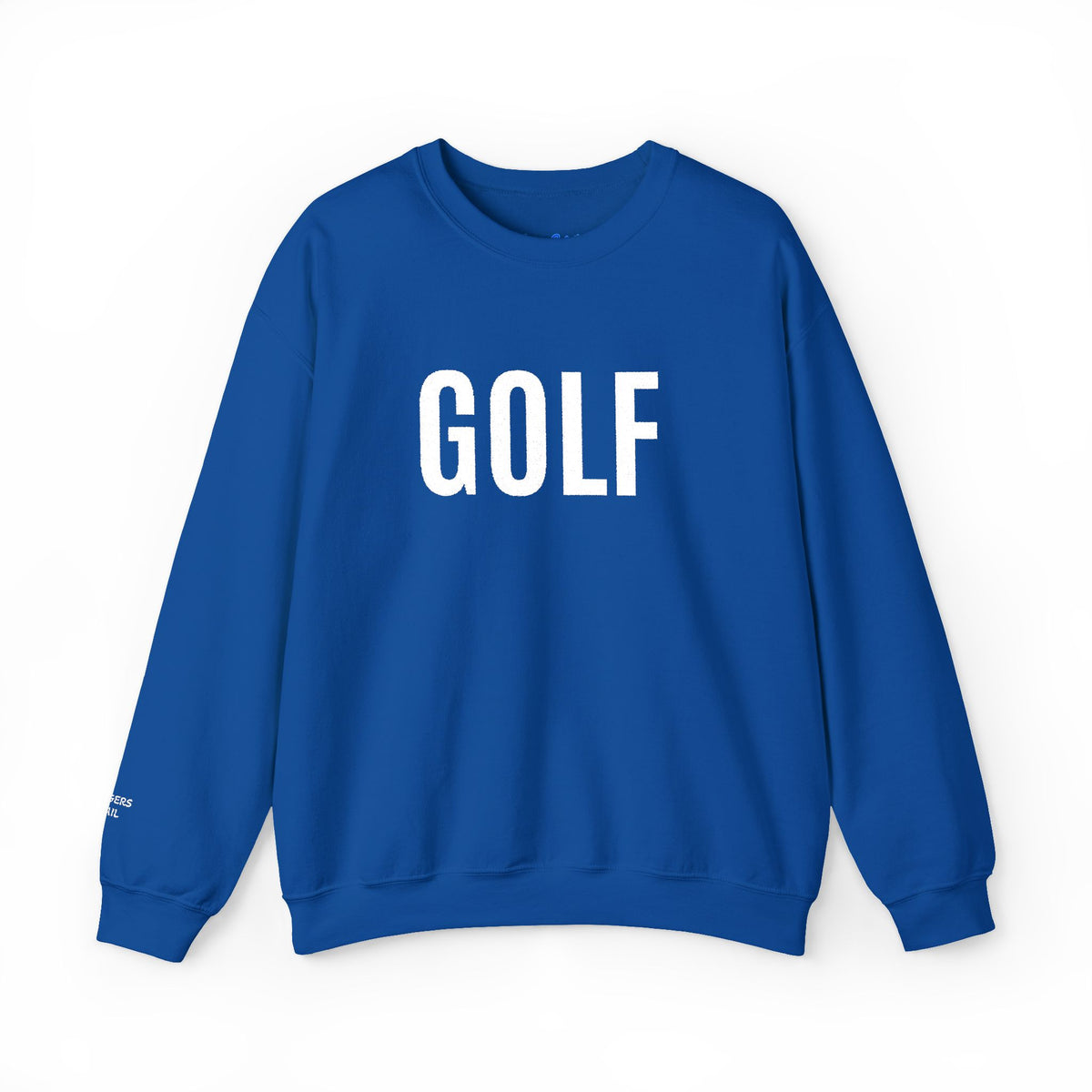 Golf Crewneck Sweatshirt — Classic White Text Golf Sweatshirt