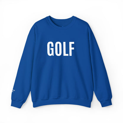 Golf Crewneck Sweatshirt — Classic White Text Golf Sweatshirt