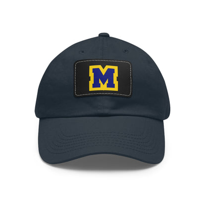 Mahtomedi Zephyrs M Leather Patch Dad Hat