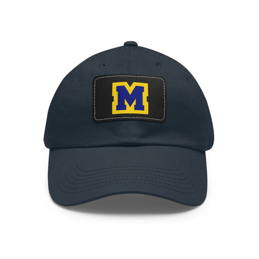 Mahtomedi Zephyrs M Leather Patch Dad Hat