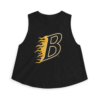 Burnsville Blaze Crop Top — Retro Script Athletic Women's Tank