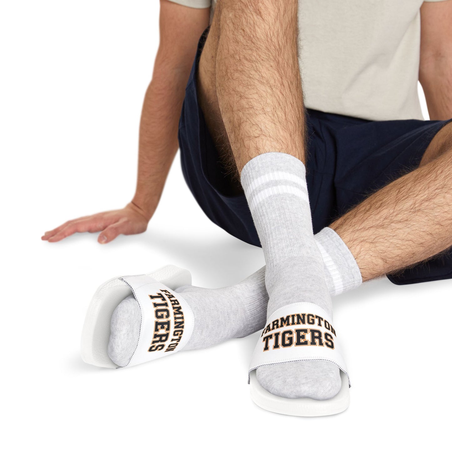 Farmington Tigers Men's Removable-Strap Sandals - Stylish Comfort for Game Day