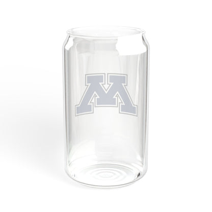 Minnetonka Skippers Stylish 16oz Sipper Glass with Bamboo Lid - Ideal for Home and Outdoor Use