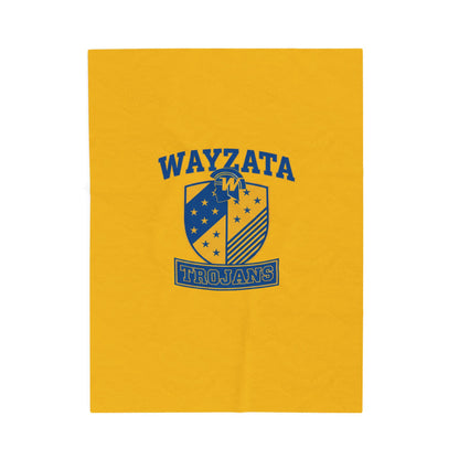 Wayzata Trojans Cozy Velveteen Plush Blanket