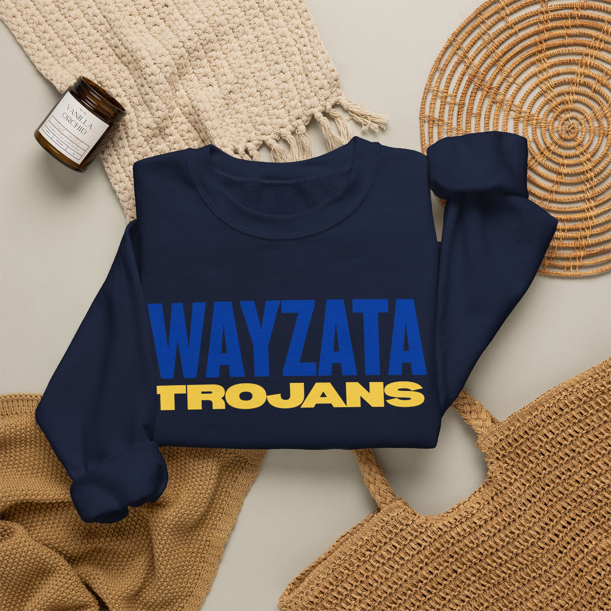 Wayzata Trojans Sweatshirt – Crewneck School Spirit Pullover